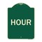 Signmission Designer Series Sign-Hour, Green & Tan Heavy-Gauge Aluminum Sign, 24" x 18", G-1824-23898 A-DES-G-1824-23898 - alternate 1